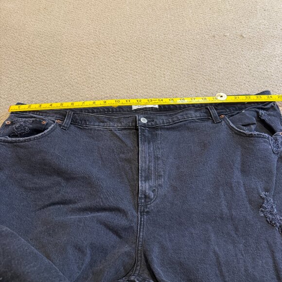 Abercrombie & Fitch 90s Straight Ultra High Rise Size 37L / 24L Long Black Plus - Picture 7 of 13